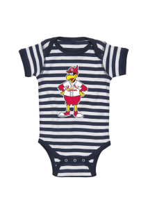 St Louis Cardinals Baby Navy Blue Infant Baby Mascot Short Sleeve One Piece