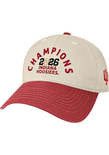Legacy Indiana Hoosiers 2026 National Champs EZA Twill Adjustable Hat - Ivory