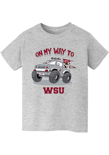 Vive La Fete Washington State Cougars Youth Grey On My Way Short Sleeve T-Shirt