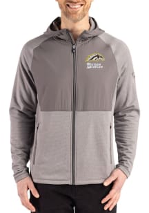 Mens Western Michigan Broncos Graphite Cutter and Buck Peshastin Long Sleeve Full Zip Jacket
