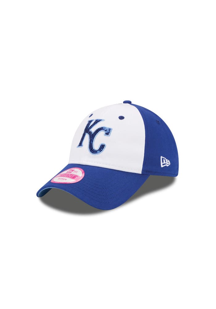 New Era Kansas City Royals Blue Team Glimmer 9TWENTY Womens Adjustable Hat