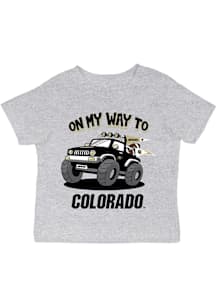 Vive La Fete Colorado Buffaloes Infant On My Way Short Sleeve T-Shirt Grey