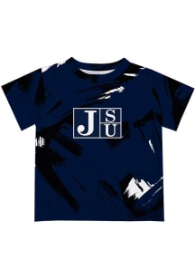 Vive La Fete Jackson State Tigers Infant Paint Brush Short Sleeve T-Shirt Navy Blue