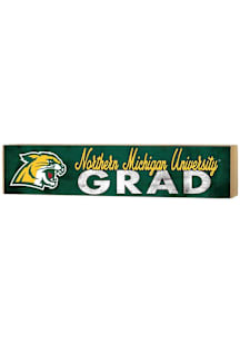 KH Sports Fan Northern Michigan Wildcats Grad graduation graphic Sign - Green