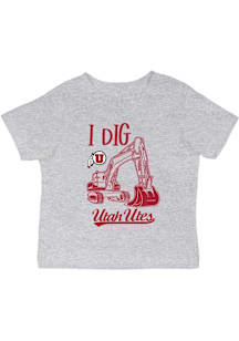 Vive La Fete Utah Utes Infant Excavator Short Sleeve T-Shirt Grey