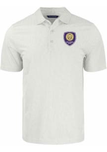 Cutter and Buck Orlando City SC White Pike Symmetry Big and Tall Polo