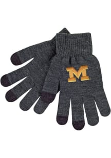 Michigan Wolverines LogoFit iText Mens Gloves - Dark Grey
