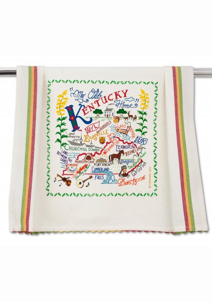 Kentucky Printed and Embroidered Towel