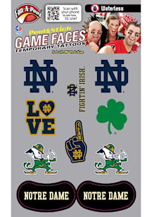 Notre Dame Fighting Irish Multi-Design Face Tattoo