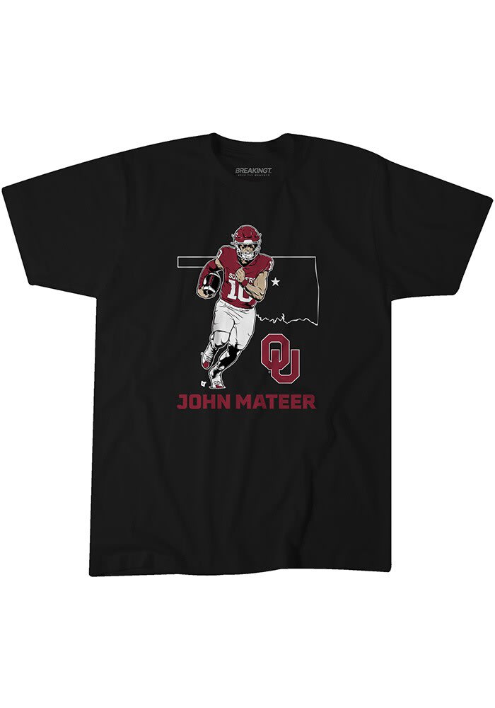 John Mateer Oklahoma Sooners BLACK Football Caricature Short