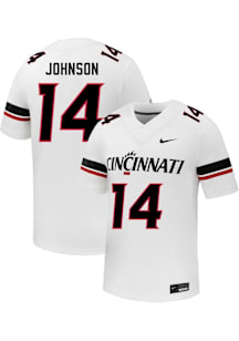 Zay Gravy Johnson  Nike Cincinnati Bearcats White Football NIL Name And Number Football Jersey