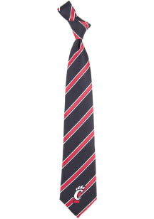 Poly Stripe Cincinnati Bearcats Mens Tie - Black