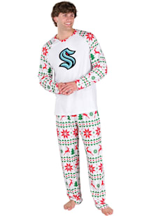 Concepts Sport Seattle Kraken Mens White Holiday Tidings Sleep Pants