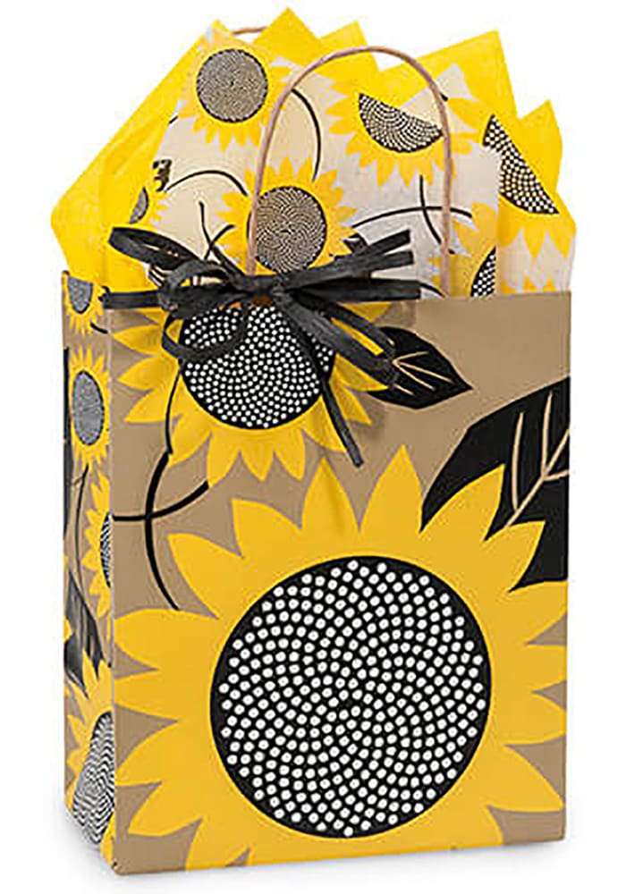 Kansas 8x4-3/4x10-1/4 Sunflower Brown Gift Bag