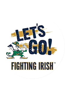 Notre Dame Fighting Irish 3" Lets Go Button - Navy Blue