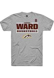 Hudson Ward Western Michigan Broncos Grey NIL Stacked Box Short Sleeve Player T Shirt