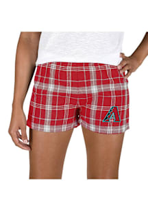 Concepts Sport Arizona Diamondbacks Womens Ash Ultimate Flannel Shorts