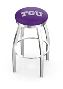 TCU Horned Frogs Chrome Pub Stool - Silver
