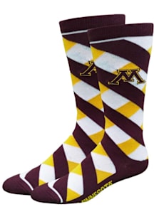 Graduate Argyle Minnesota Golden Gophers Mens Argyle Socks - Maroon