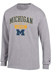 Champion Michigan Wolverines Grey Class of 2025 Pill Jersey Long Sleeve T Shirt