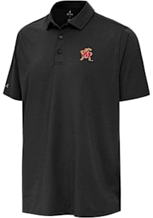 Antigua Maryland Terrapins Mens Black Hurdle Short Sleeve Polo