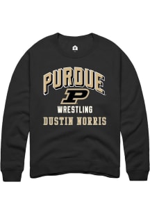 Dustin Norris Rally Mens Black Purdue Boilermakers NIL Arch Logo Player Crew
