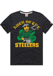 Homage Pittsburgh Steelers Black Luck of the Steelers Short Sleeve Fashion T Shirt
