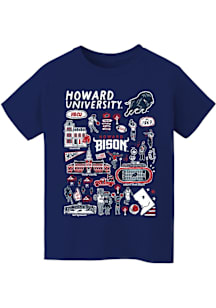 Vive La Fete Howard Bison Youth Navy Blue Impressions Short Sleeve T-Shirt