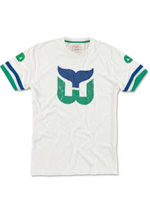 Hartford Whalers White Remote Control Short Sleeve Fashion T Shirt