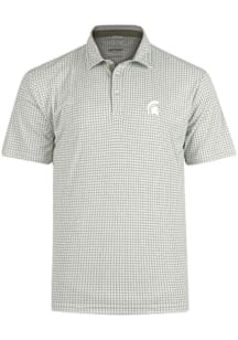 Swannies Michigan State Spartans Mens Green Tanner Short Sleeve Polo