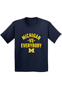 Michigan Wolverines Youth Navy Blue Vs Everybody Short Sleeve T-Shirt