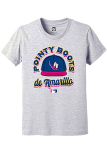 Summit Sportswear Amarillo Sod Poodles Youth Grey Circle Cap Copa Short Sleeve T-Shirt