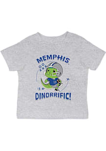 Vive La Fete Memphis Tigers Infant Dino-Riffic Short Sleeve T-Shirt Grey