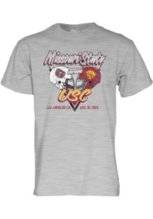 Missouri State Bears Football vs USC Trojans Short Sleeve T Shirt - Grey