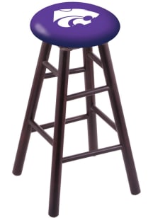 Brown K-State Wildcats Round Cushion Maple Pub Stool