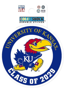 Kansas Jayhawks 3&quot; Class of 2029 Stickers - Blue
