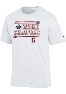 Champion Stanford Cardinal White 2025 Womens Rowing National Champions Jersey Short Sleeve T Shirt