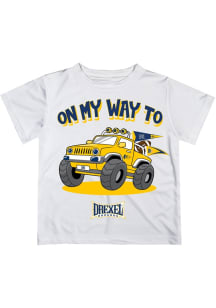 Youth Drexel Dragons White Vive La Fete On My Way Short Sleeve T-Shirt