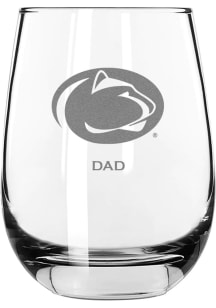 White Penn State Nittany Lions Dad 15oz Stemless Wine Glass