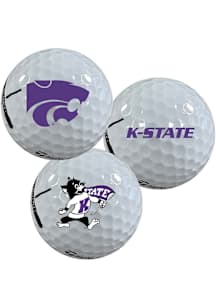 K-State Wildcats Mascot 3 Pack Golf Balls