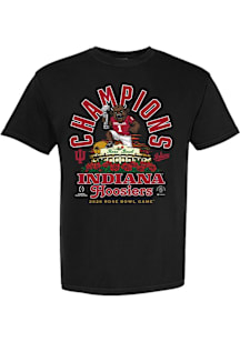 Something Inked Indiana Hoosiers Black 2026 Rose Bowl Champions Bison Stadium Short Sleeve T Shirt