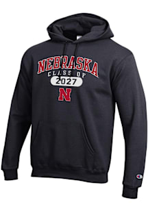 Champion Nebraska Cornhuskers Mens Black Class of 2027 Powerblend Long Sleeve Hoodie