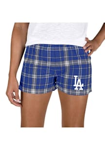 Concepts Sport Los Angeles Dodgers Womens Ash Ultimate Flannel Shorts