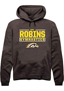Amy Robins Western Michigan Broncos Mens Brown NIL Stacked Box Player Hood
