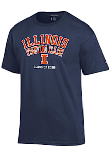 Champion Illinois Fighting Illini Navy Blue Class of 2026 Short Sleeve T Shirt