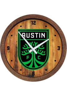 Austin FC Faux Barrel Top Wall Clock