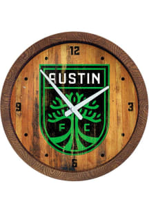 Austin FC Faux Barrel Top Wall Clock