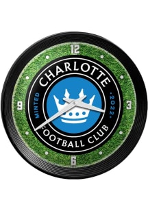 Charlotte FC Ribbed Frame Wall Clock