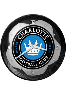 Charlotte FC Ribbed Frame Wall Clock