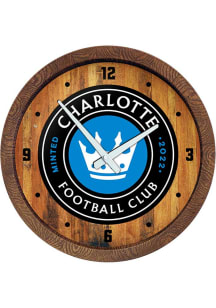 Charlotte FC Faux Barrel Top Wall Clock